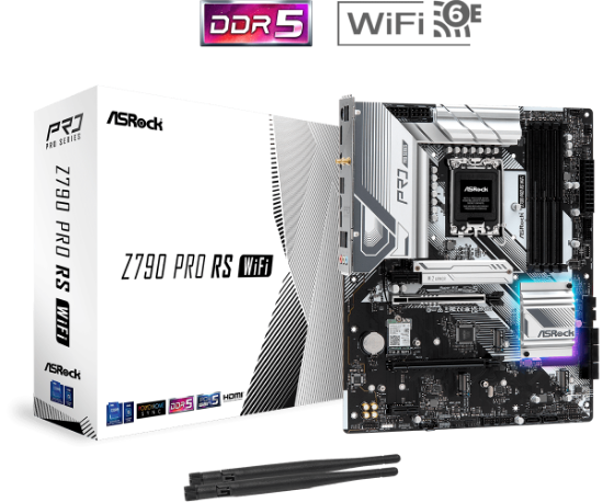 Picture of MOTHERBOARD ASRock Z790 Pro RS WiFi (Z790_PRO_RS_WIFI) LGA 1700
