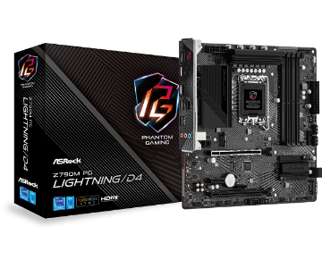 Show details for MOTHERBOARD ASRock Z790M PG Lightning/D4 (Z790M_PG_LIGHTNING/D4) LGA 1700 Picture of MOTHERBOARD ASRock Z790M PG Lightning/D4 (Z790M_PG_LIGHTNING/D4) LGA 1700