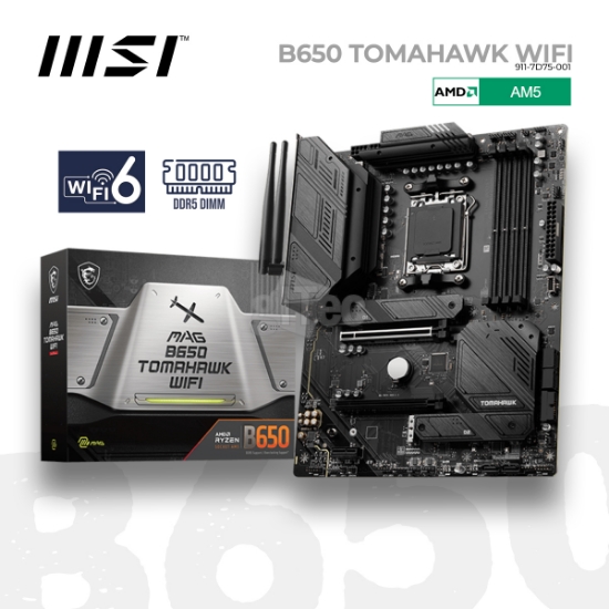 Picture of MOTHER BOARD MSI MAG B650 TOMAHAWK WIFI AM5 911-7D75-001 AMD AM5 DDR5