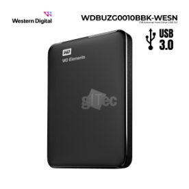Picture of EXTERNAL HARD DRIVE WESTERN DIGITAL ELEMENTS Portable HDD WDBUZG0010BBK-WESN 1TB USB .0 BLACK