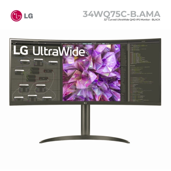 Picture of MONITOR LG 34WQ75C-B.AMA 34" Curved UltraWide QHD IPS 60HZ 5MS BLACK