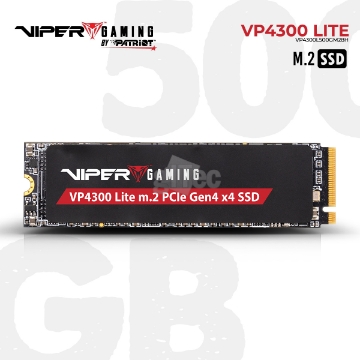 Show details for SSD Patriot VP4300 Lite VP4300L500GM28H 500GB M.2 PCIe Gen4 x4 Picture of SSD Patriot VP4300 Lite VP4300L500GM28H 500GB M.2 PCIe Gen4 x4