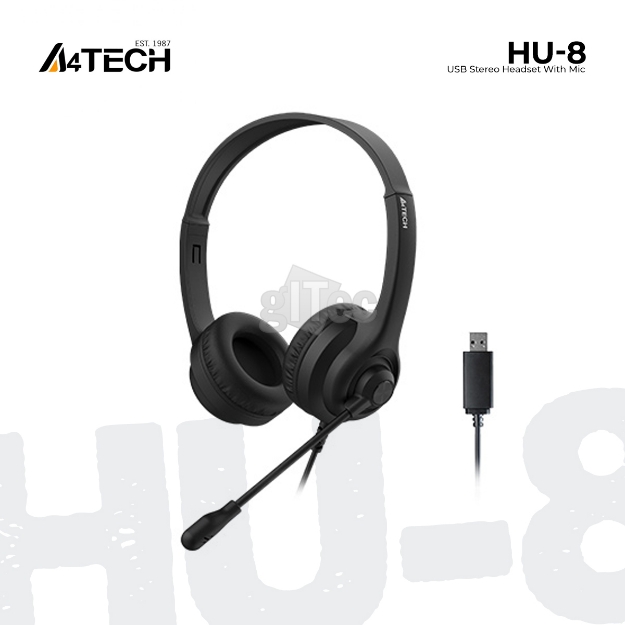 Picture of Headset A4TECH HU-8 USB STEREO HEADSET WITH MIC