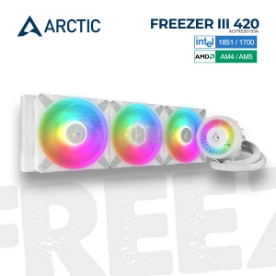 Picture of თხევადი გაგრილების სისტემა Arctic Liquid Freezer III 420 A-RGB ACFRE00153A WHITE