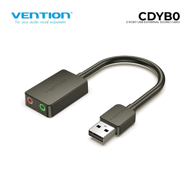 Picture of VENTION CDYB0 2-port USB External Sound Card 0.15M