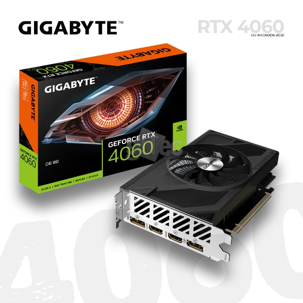 Picture of VIDEO CARD GIGABYTE GeForce RTX 4060 GV-N4060D6-8GD 8GB GDDR6 128-bit