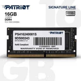 Picture of MEMORY PATRIOT SIGNATURE LINE PSD416G240081S 16GB DDR4 2400MHZ SODIMM