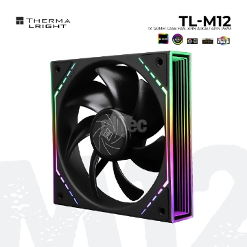 დეტალურის ჩვენება ქეისის ქულერი THERMALRIGHT TL-M12 A-RGB BLACK სურათი ქეისის ქულერი THERMALRIGHT TL-M12 A-RGB BLACK