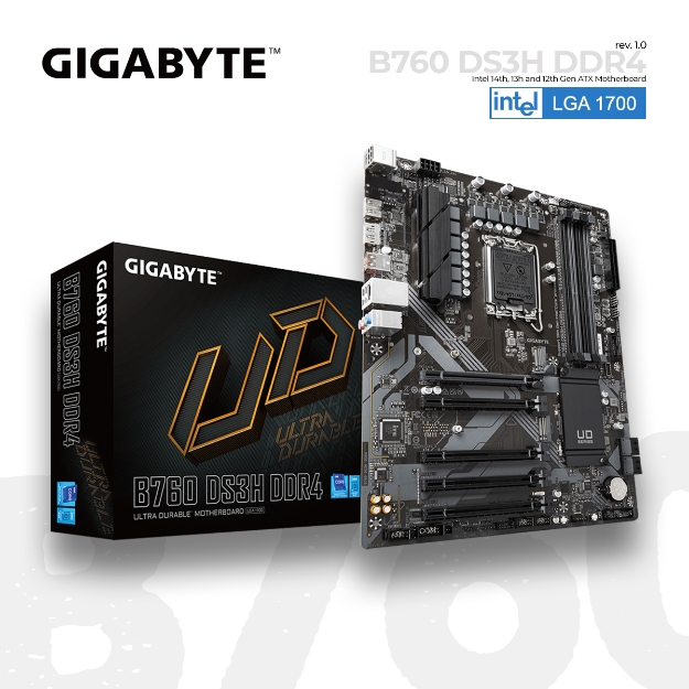 Picture of დედა დაფა GIGABYTE B760 DS3H DDR4 rev. 1.0 LGA 1700