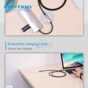 Picture of USB Type-C 3.1 Extension Cable VENTION TABHD 0.5M Black