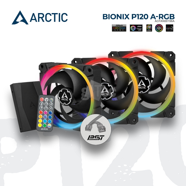 Picture of CASE COOLER ARCTIC BioniX P120 A-RGB ACFAN00156A BLACK