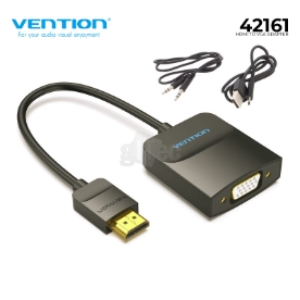 Picture of გადამყვანი HDMI TO VGA VENTION 42161 0.15m BLACK