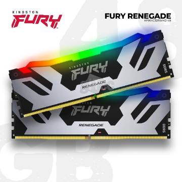 დეტალურის ჩვენება მეხსიერება Kingston FURY Renegade RGB KF564C32RSAK2-48 48GB 6400MHz DDR5 GREY სურათი მეხსიერება Kingston FURY Renegade RGB KF564C32RSAK2-48 48GB 6400MHz DDR5 GREY
