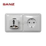 Picture of ადაპტერი SANZ SZ-301 B Germany Standard 250V Max 10A White