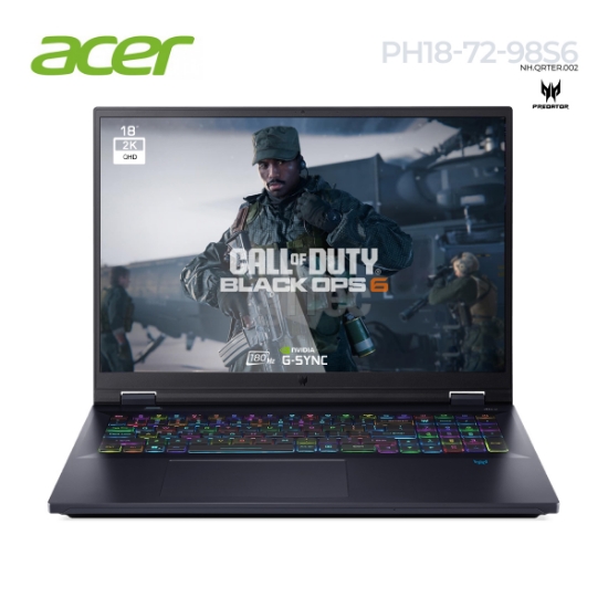 Picture of NOTEBOOK Acer Predator Helios 18 PH18-72-98S6 NH.QRTER.002 18" IPS 2K 240Hz i9-14900HX 16GB DDR5 RTX4080 12GB Abyssal Black