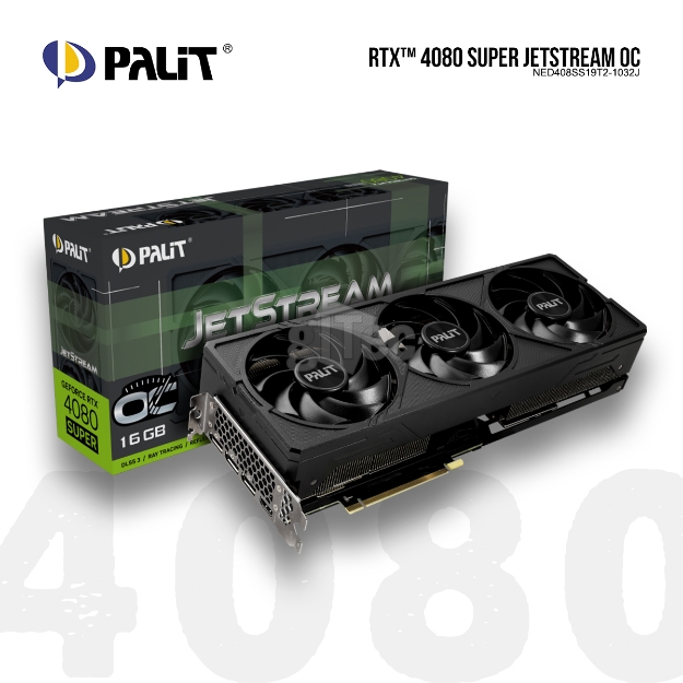 Picture of VIDEO CARD PALIT RTX 4080 SUPER JETSTREAM OC NED408SS19T2-1032J 16GB 256bit