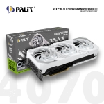 Picture of VIDEO CARD PALIT RTX4070 Ti SUPER GAMINGPRO WHITE OC NED47TST19T2-1043W 16GB GDDR6X 256bit