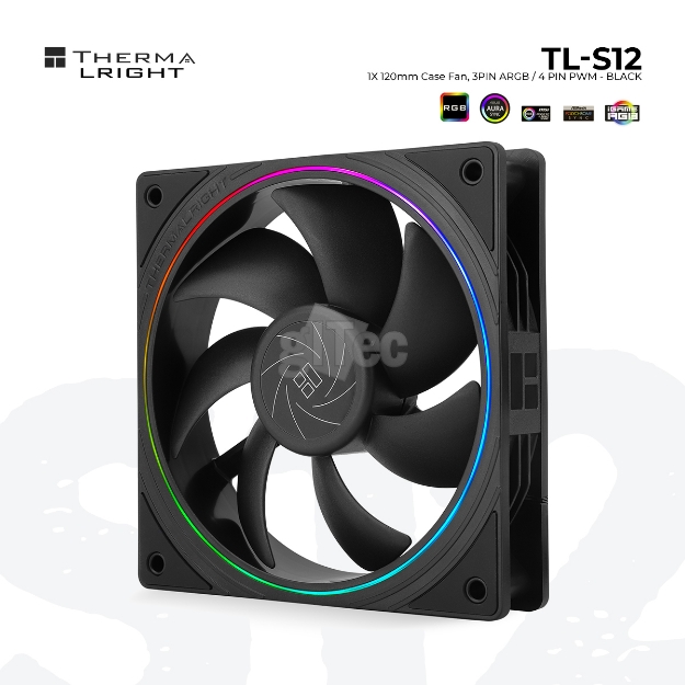 Picture of CASE COOLER THERMALRIGHT TL-S12 A-RGB Bulk BLACK