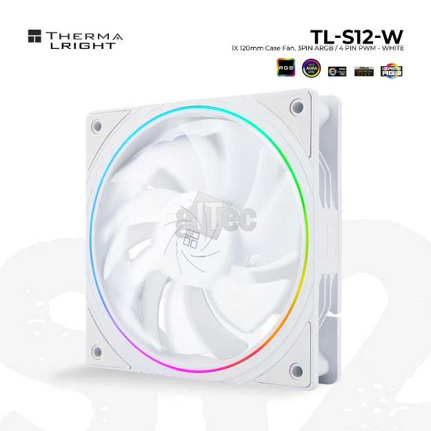 Picture of ქეისის ქულერი THERMALRIGHT TL-S12-W A-RGB Bulk WHITE