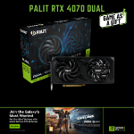 Picture of VIDEO CARD PALIT RTX 4070 DUAL NED4070019K9-1047D 12GB GDDR6X 192BIT