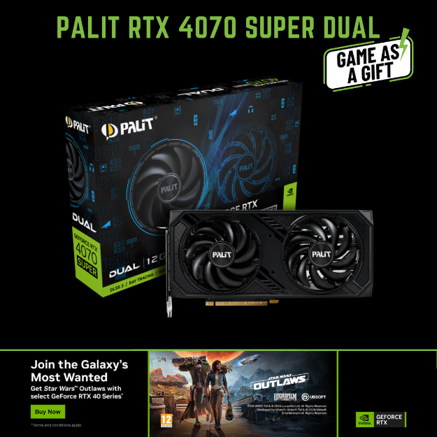 Picture of ვიდეო დაფა PALIT RTX 4070 SUPER DUAL NED407S019K9-1043D 12GB 192bit