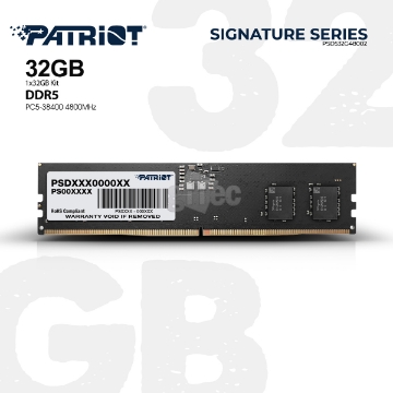 Show details for MEMORY PATRIOT Signature Series PSD532G48002 32GB DDR5 4800Mhz Picture of MEMORY PATRIOT Signature Series PSD532G48002 32GB DDR5 4800Mhz
