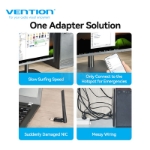 Picture of VENTION KDTB0 AC650 USB Wi-Fi Dual Band Network Adapter With High Gain Antenna