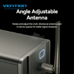 Picture of VENTION KDTB0 AC650 USB Wi-Fi Dual Band Network Adapter With High Gain Antenna