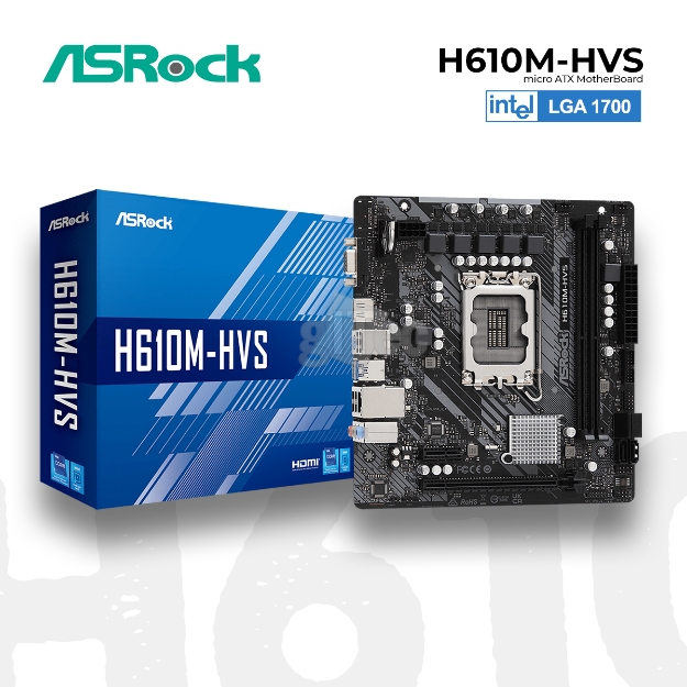 Picture of MOTHERBOARD Asrock H610M-HVS LGA 1700 DDR4 M-ATX