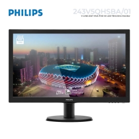 Picture of MONITOR PHILIPS V-Line 243V5QHSBA/01 23,6" MVA 75HZ 8MS BLACK