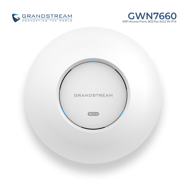 Picture of აქსესპოინტი Grandstream GWN7660 802.11ax 2x2:2 Wi-Fi 6 Access Point