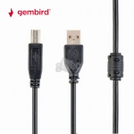 Picture of USB A-plug to B-plug cable GEMBIRD CCF-USB2-AMBM-15 4.5M BLACK