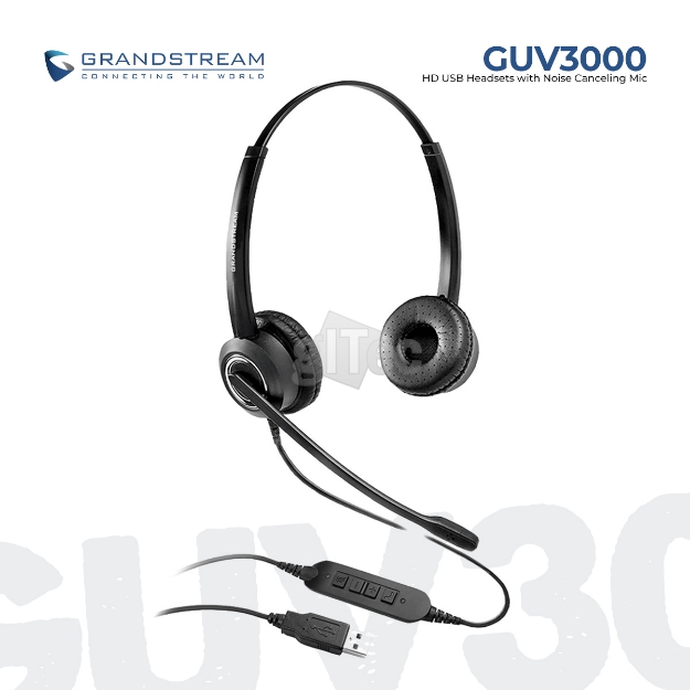 Picture of ყურსასმენი Grandstream GUV3000 HD USB Headset With Mic Black