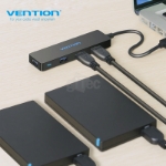 Picture of USB3.0 ჰაბი VENTION CHKBB 4 Ports 0.15 Black