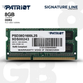 Picture of MEMORY Patriot Signature Line PSD38G1600L2S DDR3 8GB 1600MHz SODIMM