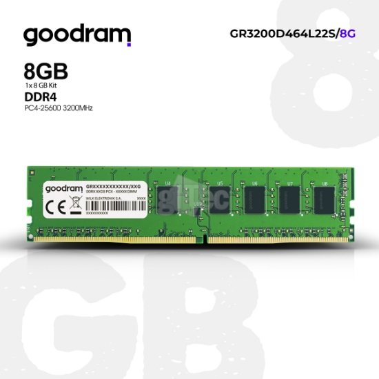 სურათი მეხსიერება GOODRAM GR3200D464L22S/8G DDR4 8GB 3200MHz CL22 DIMM