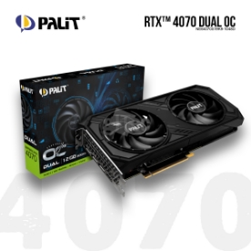 Picture of VIDEO CARD PALIT RTX 4070 DUAL OC NE64070S19K9-1048D 12GB GDDR6 192BIT