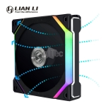 Picture of CASE FAN Lian Li UNI FAN SL120 V2 REVERSE BLADE G99.12RSLV21B.00 BLACK