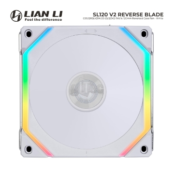 Show details for CASE FAN Lian Li UNI FAN SL120 V2 REVERSE BLADE G99.12RSLV21W.00 White Picture of CASE FAN Lian Li UNI FAN SL120 V2 REVERSE BLADE G99.12RSLV21W.00 White