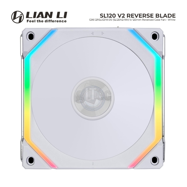 Picture of CASE FAN Lian Li UNI FAN SL120 V2 REVERSE BLADE G99.12RSLV21W.00 White