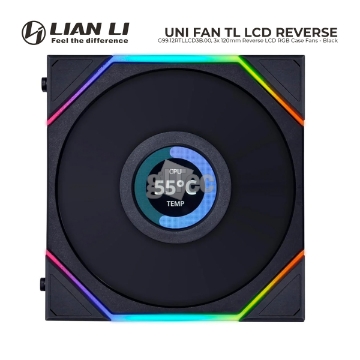 Show details for CASE FAN LIAN LI UNI FAN TL LCD Reverse G99.12RTLLCD3B.00 3-Pack Black Picture of CASE FAN LIAN LI UNI FAN TL LCD Reverse G99.12RTLLCD3B.00 3-Pack Black