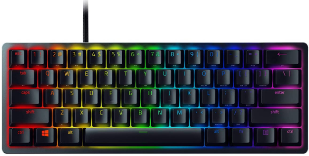 Picture of Keyboard Razer Keyboard mechanical Huntsman Mini 61key, Red Switch, USB-A, EN, RGB, black