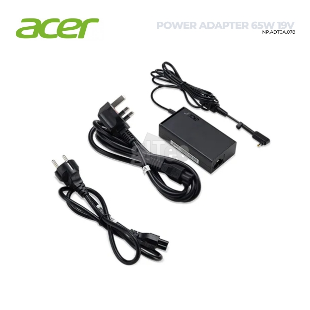 Picture of ნოუთბუქის დამტენი Acer AC Adapter NP.ADT0A.078 65W 19V EU/UK Power Cord