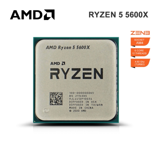 სურათი პროცესორი AMD RYZEN 5 5600X 32MB CACHE 4.60GHz TRAY