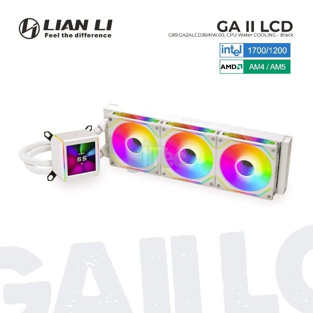 Picture of WATER COOLING SYSTEM Lian Li G89.GA2ALCD36INW.00 GA II LCD White