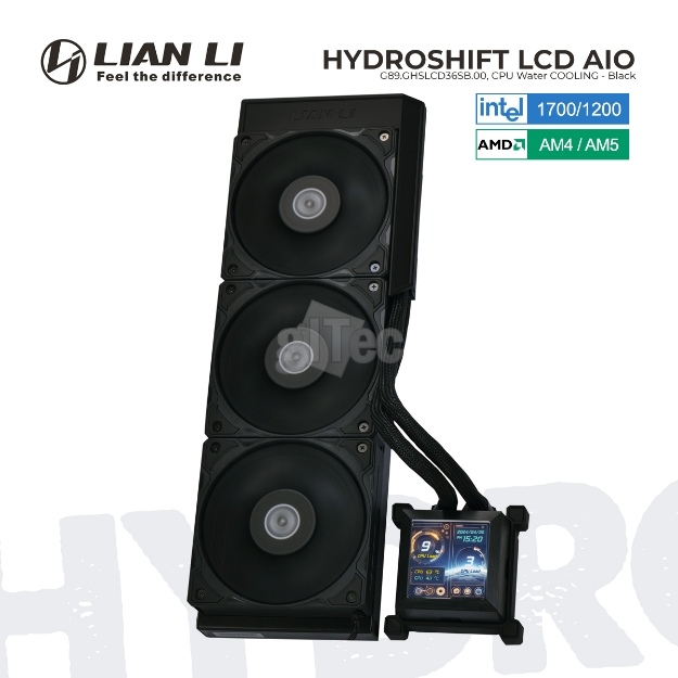 Picture of WATER COOLING SYSTEM Lian Li Hydroshift LCD AIO G89.GHSLCD36SB.00 Black