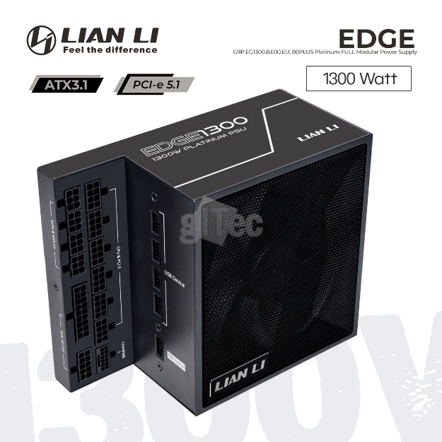 Picture of Power Supply LIAN LI EDGE G9P.EG1300.BE00.EU 1300W 80+ Platinum FULL MODULAR Black