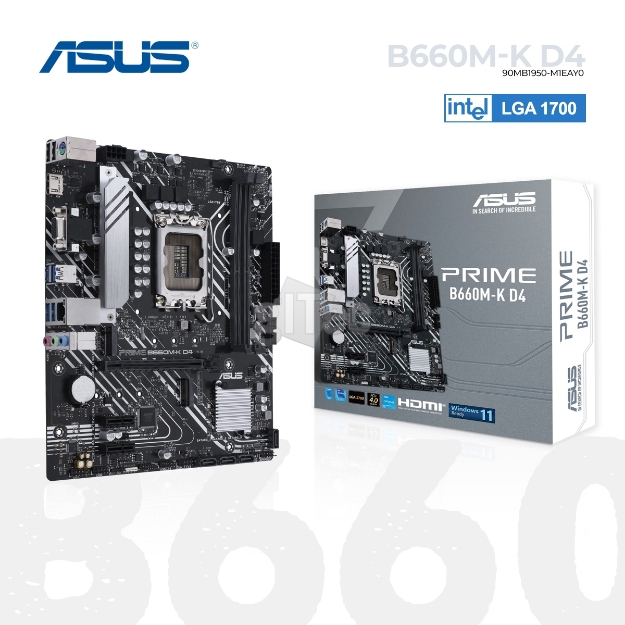 Picture of დედა დაფა ASUS PRIME PRIME B660M-K D4 90MB1950-M1EAY0 LGA1700 DDR4