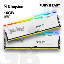 Picture of MEMORY Kingston Fury Beast RGB KF568C34BWA-16 16GB 6800MHz DDR5 WHITE