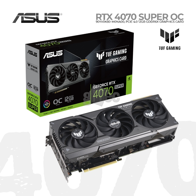 Picture of VIDEO CARD ASUS TUF Gaming RTX 4070 Super OC 90YV0K80-M0NA00 12GB GDDR6X 192-bit